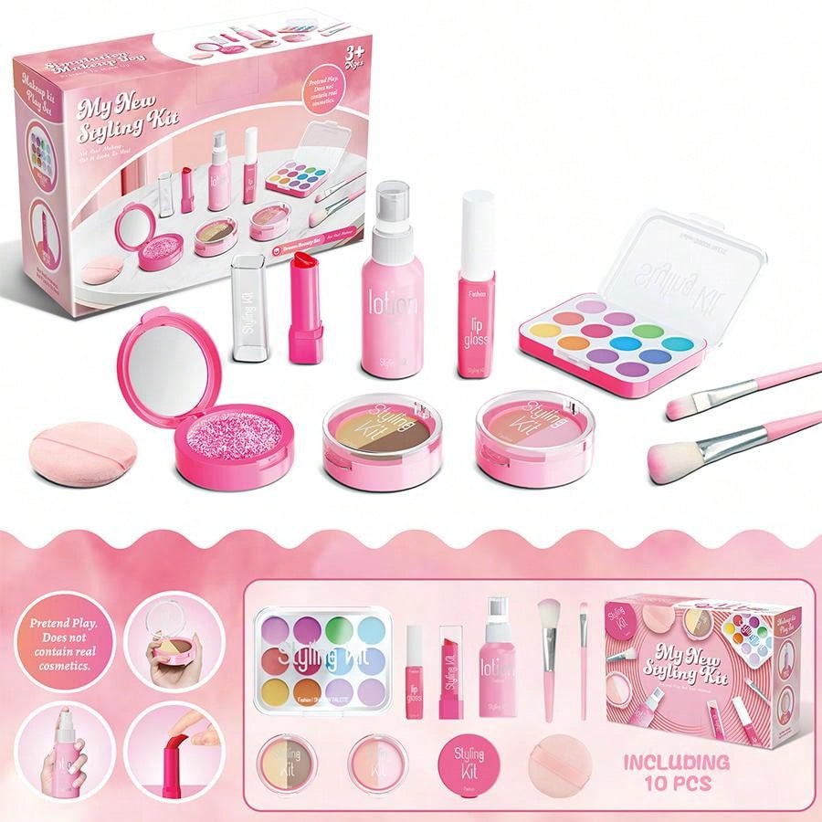 Beauty Makeup Set For Kids - Çocuklar 3-6 Yaş Kızlar için Makyaj