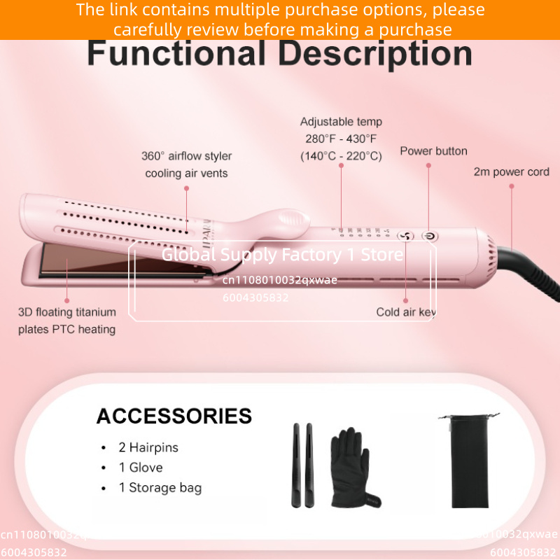 Hair Curling Wand - P-118 2'si 1 Arada Saç Düzleştirici