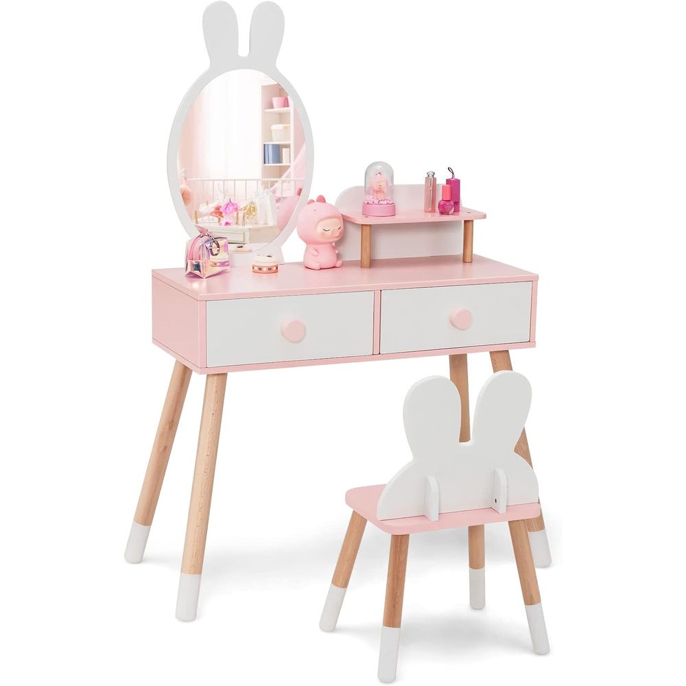 Beauty Makeup Set For Kids - EY Çocuk Makyaj Masası, Tavşan Temalı