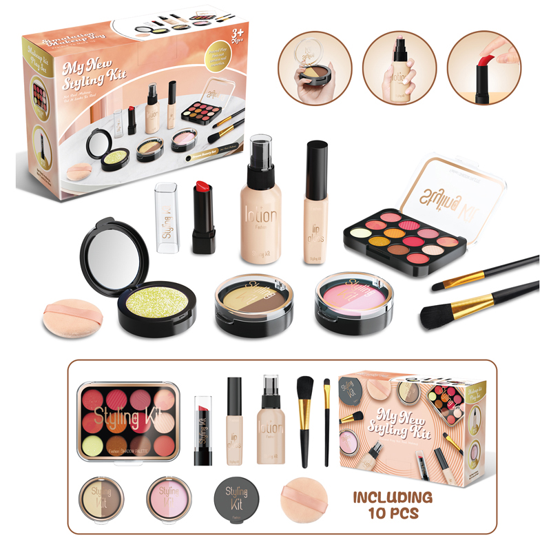 Beauty Makeup Kit For Kids - 10 adet Simülasyon Kız Güzellik Oyun