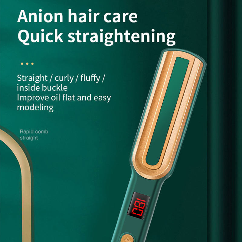 Hair Curling Wand - Düzleştirici tarak, negatif iyonlu saç düzleştirici,