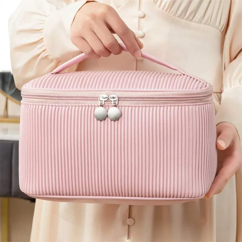 Makeup Organizer - Sevimli Düz Renk PU Deri Makyaj