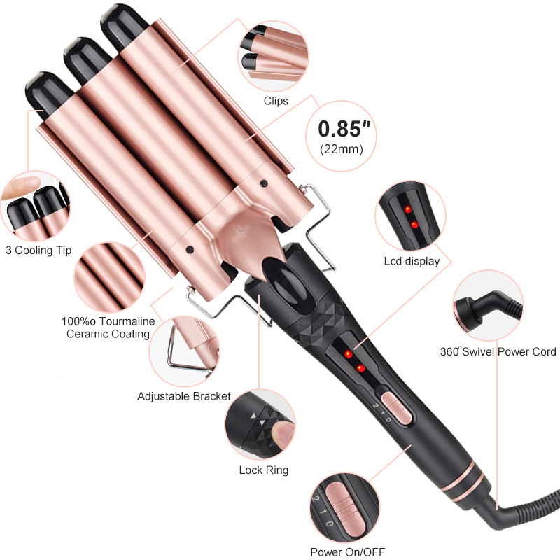 Hair Curling Wand - 5'i 1 Arada Değiştirilebilir Saç Maşası