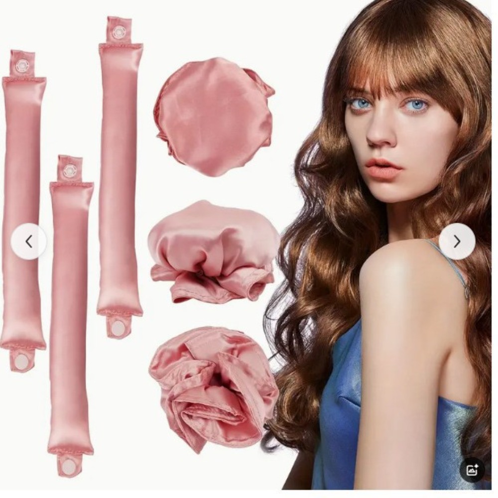Hair Curling Wand - 2/4/6 Adet Saten Isısız Bukle Seti