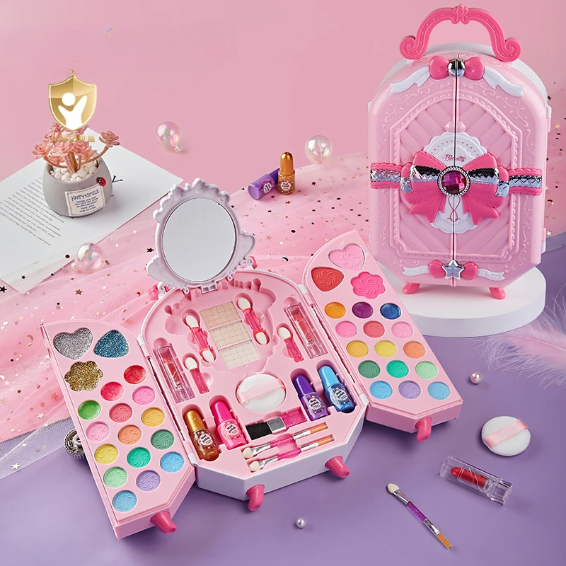 Beauty Makeup Gift Sets - Kız prenses kozmetik göz farı oje
