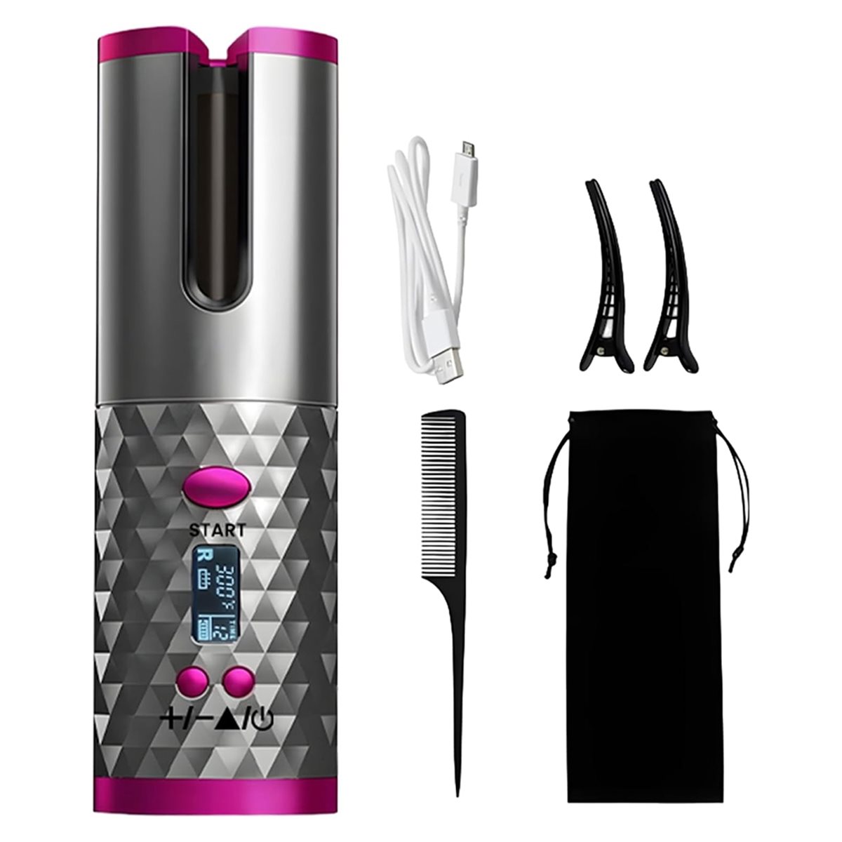 Hair Curling Wand - N18R Kablosuz Saç Maşası Plaj Dalgaları