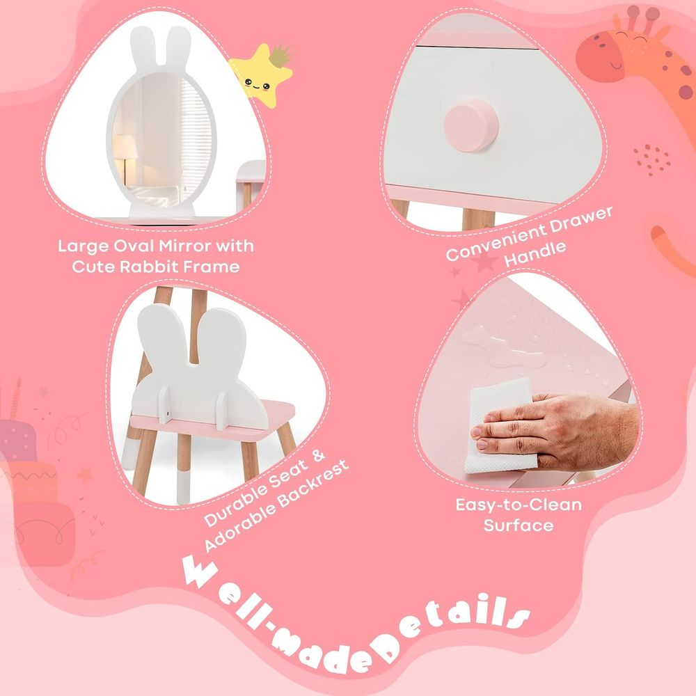 EY Çocuk Makyaj Masası, Tavşan - Beauty Makeup Set For Kids incelemesi ve fiyatı