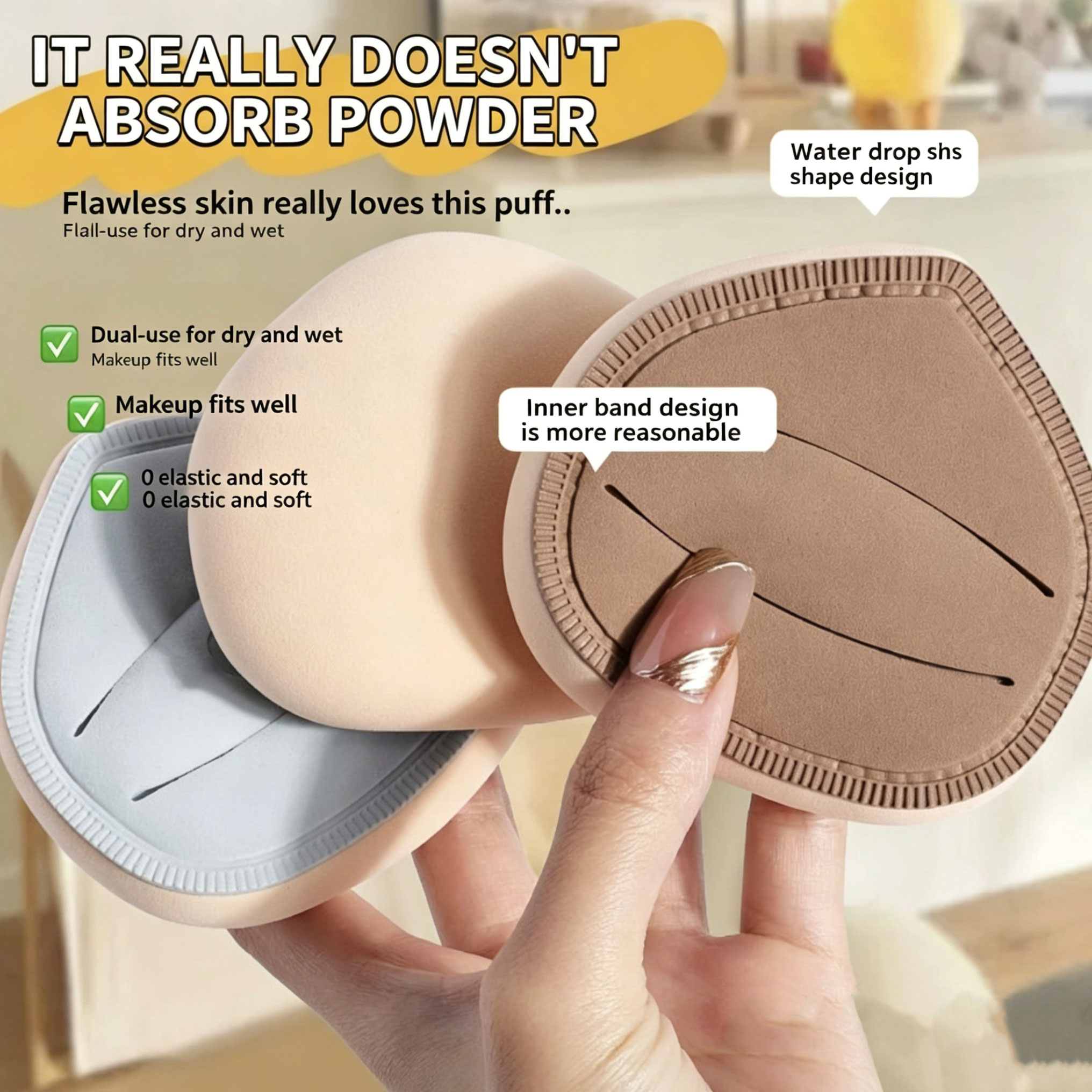 1 adet süper kalın kozmetik pu - Beauty Makeup Tools Use incelemesi ve fiyatı